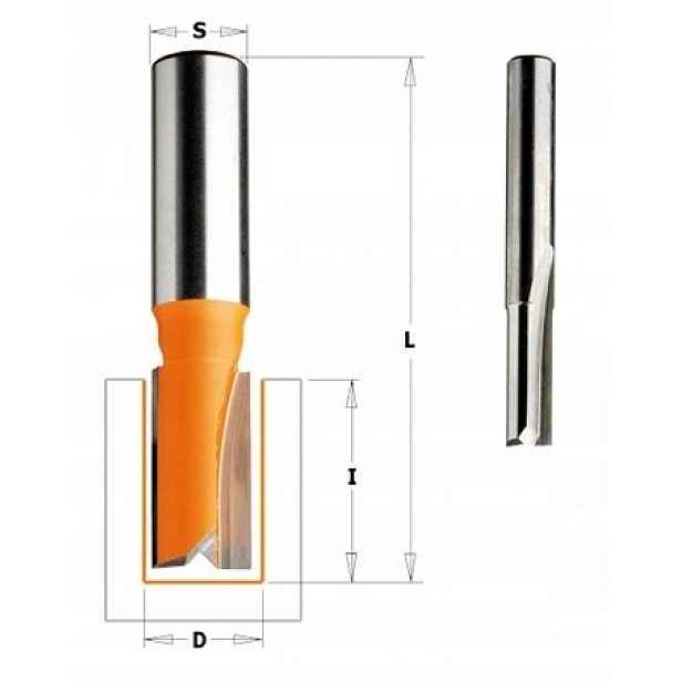 Cmt Fréza Stopková Přímá, Vrtá Prsty, Krátká, 12 MM, Dřevo 911.120.11
