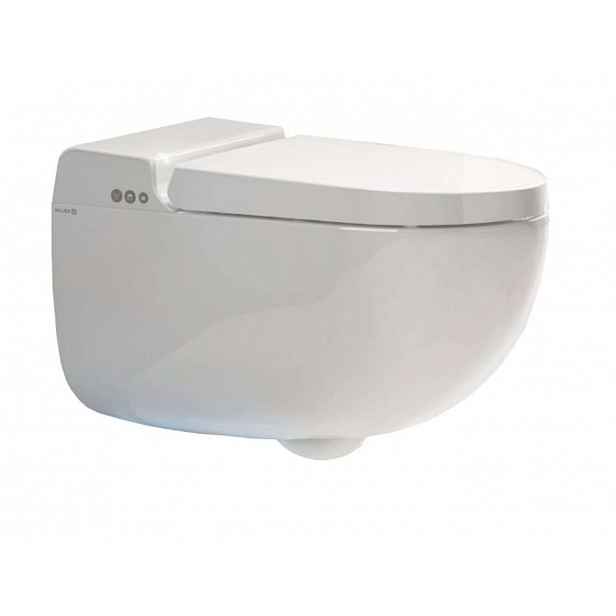 Kludi CleanTronic - Elektronický bidet s keramikou a dálkovým ovládáním, Rimless, Spiralflush, lesklá bílá 16WCW0143