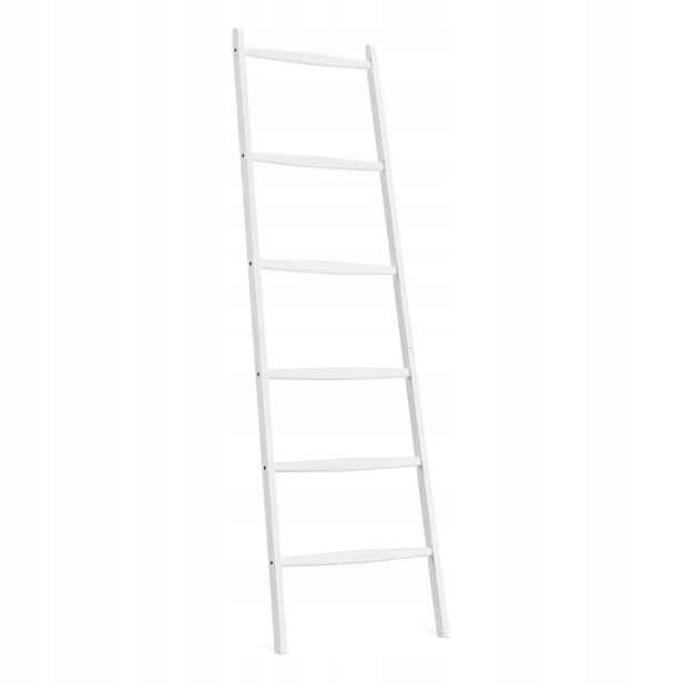 Věšák na ručníky žebříkový Navaris bambusový, 6 příček, 170 cm,