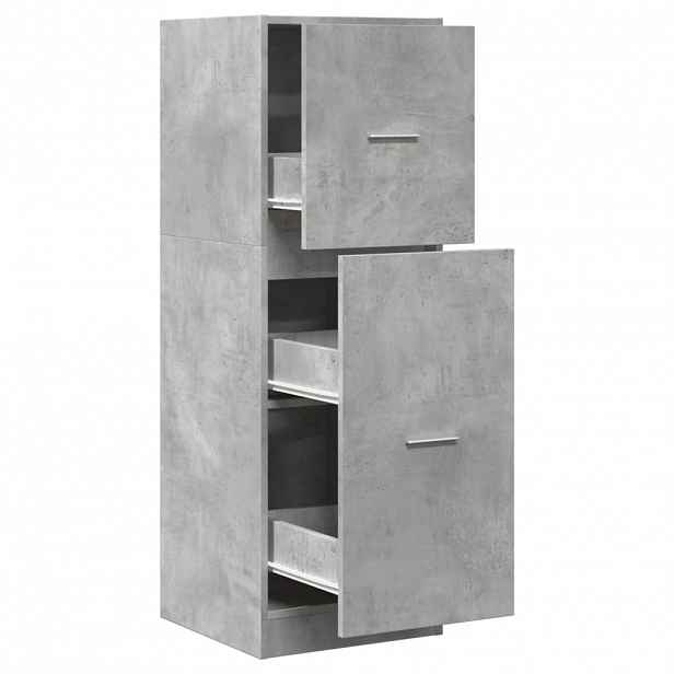 vidaXL Skříňka na léky betonově šedá 40x41x118 cm kompozitní dřevo