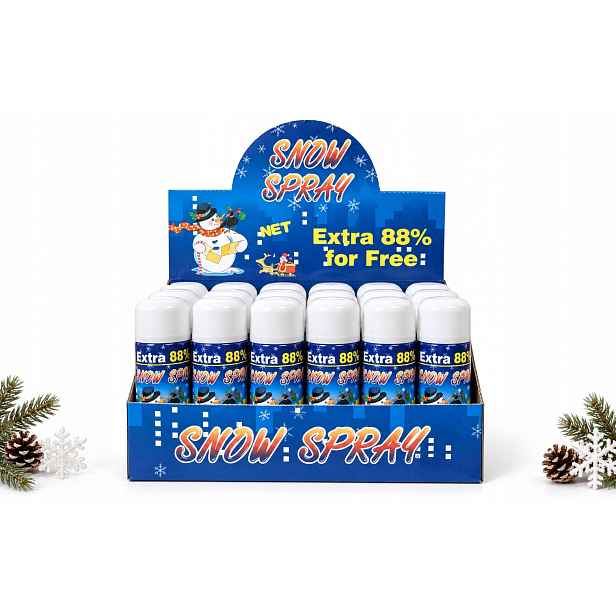 Umělý Sníh Ve Spreji 250 ML Bílý 24 Kusů Sada