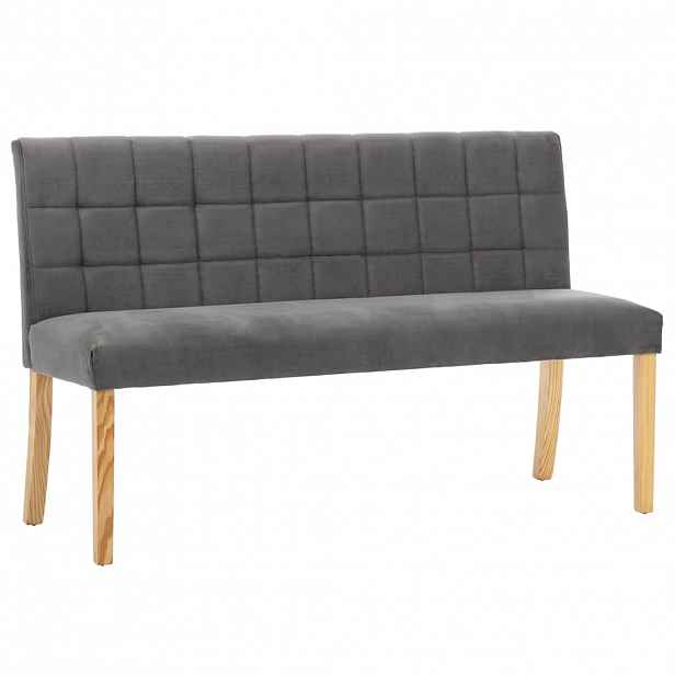 vidaXL Lavice 140 cm šedá samet