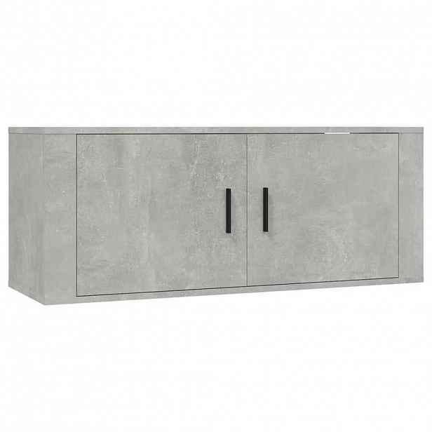 vidaXL Nástěnná TV skříňka betonově šedá 100 x 34,5 x 40 cm