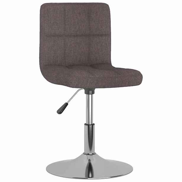 vidaXL Otočná jídelní židle taupe textil