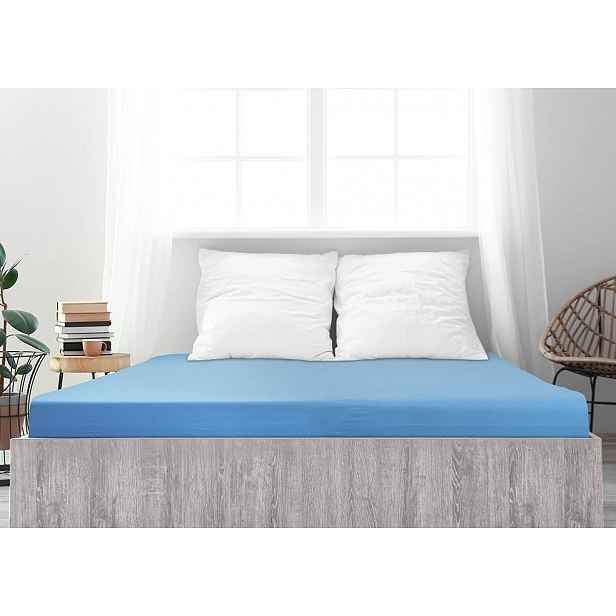 Jersey prostěradlo z mako bavlny LUXORA 180x200 cm světle modré