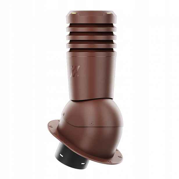 Větrací komín Ecoline fi150 na ploché krytiny Bronz 8017