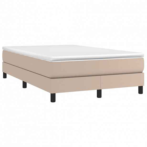 vidaXL Box spring postel s matrací cappuccino 120x190 cm umělá kůže