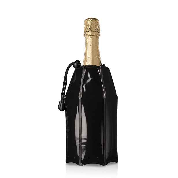 Chaldicí návlek na sekt, Vacu Vin, černý, 38856606