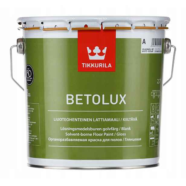 Tikkurila Betolux Barva Na Podlahy Základna A 0,9 L (bílá)