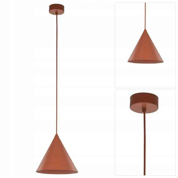 Závěsná lampa Cono červená, klasická forma nad jídelní stůl Tk Lighting