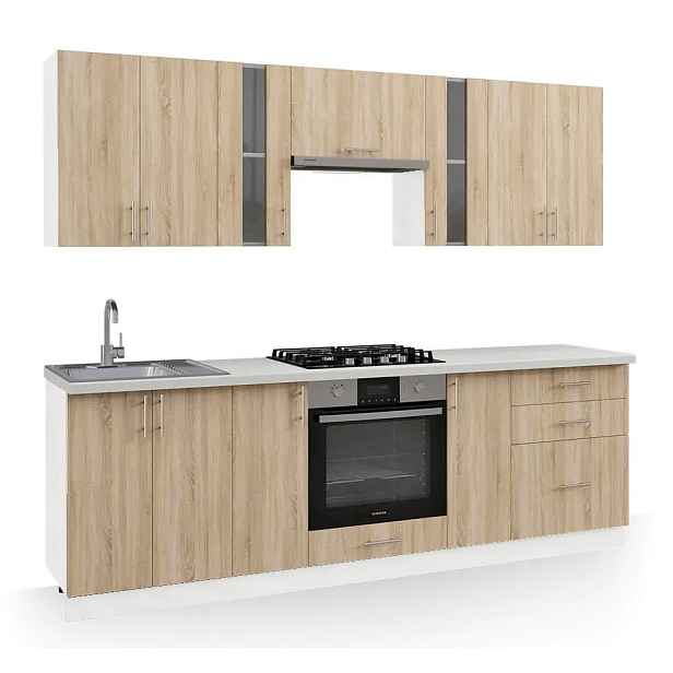Casarredo Kuchyně FELIPE B 240 bílá/dub sonoma
