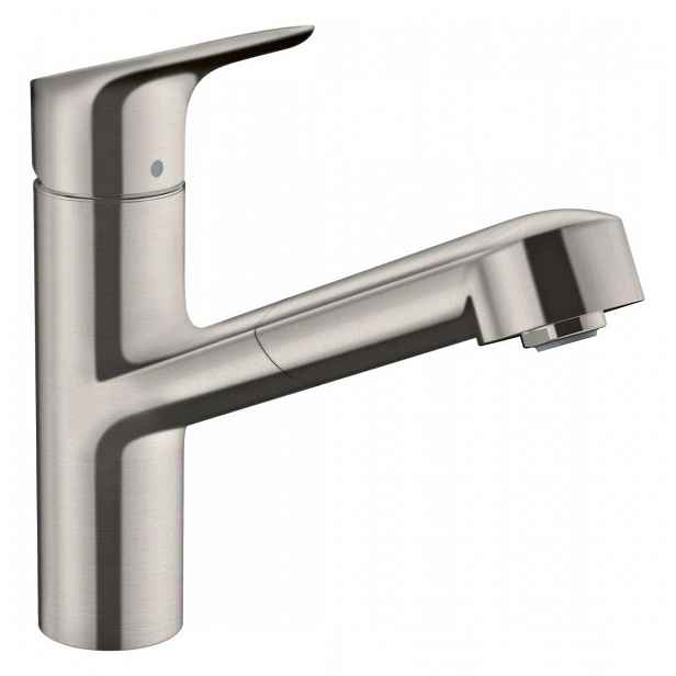 Hansgrohe Focus M43 - Dřezová baterie s výsuvnou koncovkou, nerezová ocel 71842800