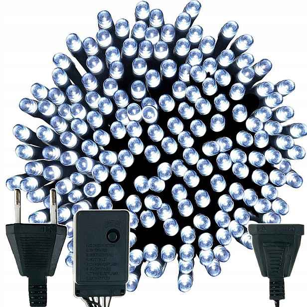 Led Vánoční Osvětlení 1000 Led 63 M, Bílé, Zimní Řetěz