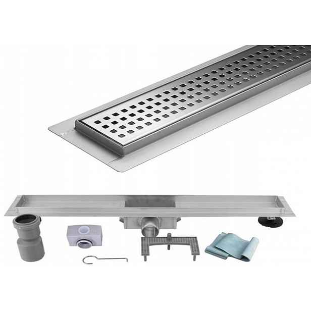 Lineární odtok 65 cm nízký, nízká konstrukce 52 mm, vzor M06