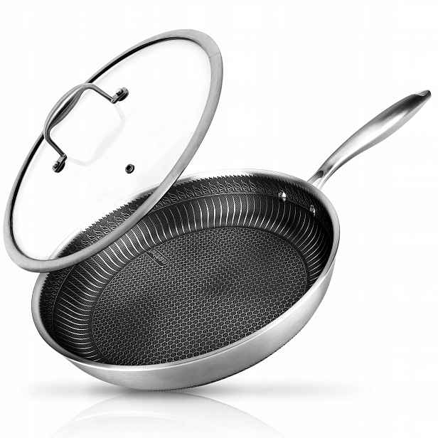 Pánev Wok 25 CM Zesílená, Ocelová, Nutrichef, Prémiová Indukce