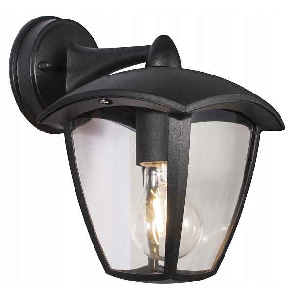 Venkovní lampa, nástěnná, černá, moderní a stylová Lantern