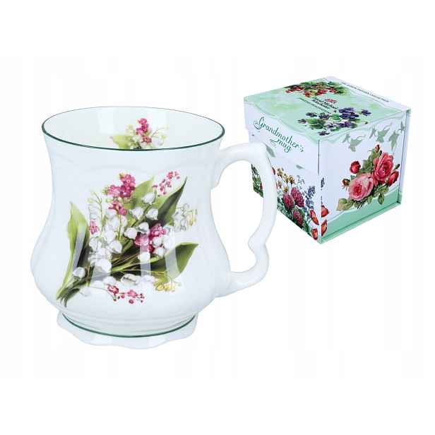Porcelánový hrnek babičky carmani konvalinky narozeniny