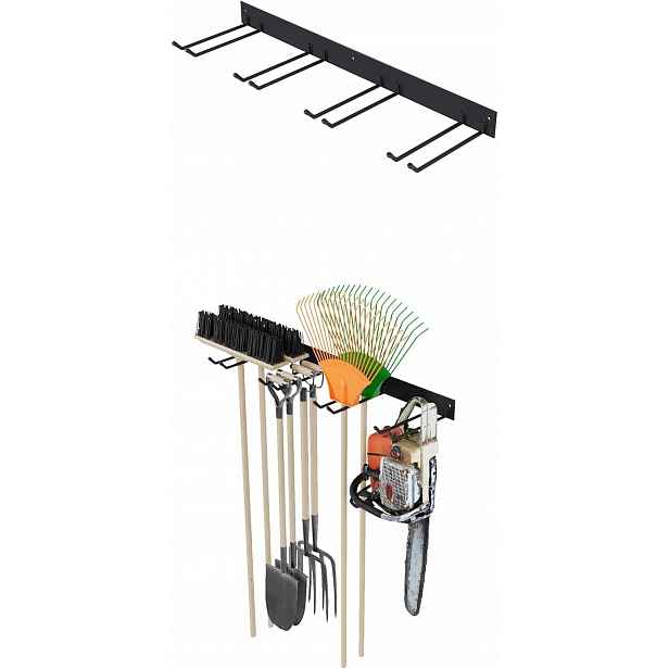 Věšák Na Zahradní Nářadí, Držák, 4 Háčky, 93 CM