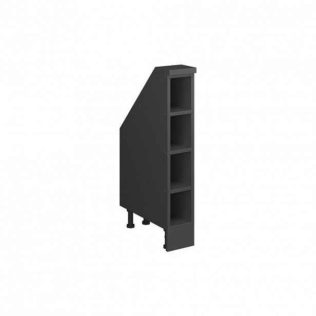 Vicco SKŘÍŇ POD ŠIKMOU STŘECHU Rion Antracit 15 x 81.6 cm se 4 přihrádkami