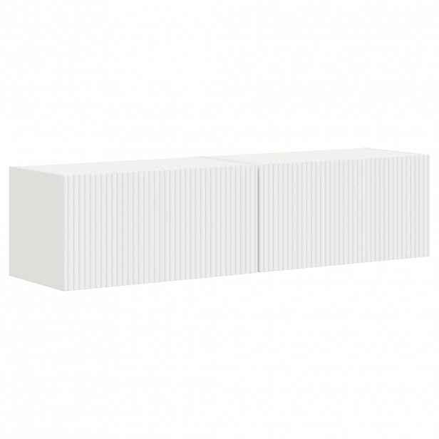 vidaXL TV wall cabinet 2 ks Bílá Kompozitní dřevo