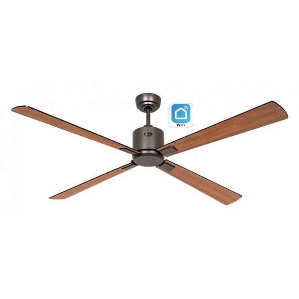 CasaFan 949303W Eco Neo III WiFi, černá a teakové dřevo, stropní ventilátor