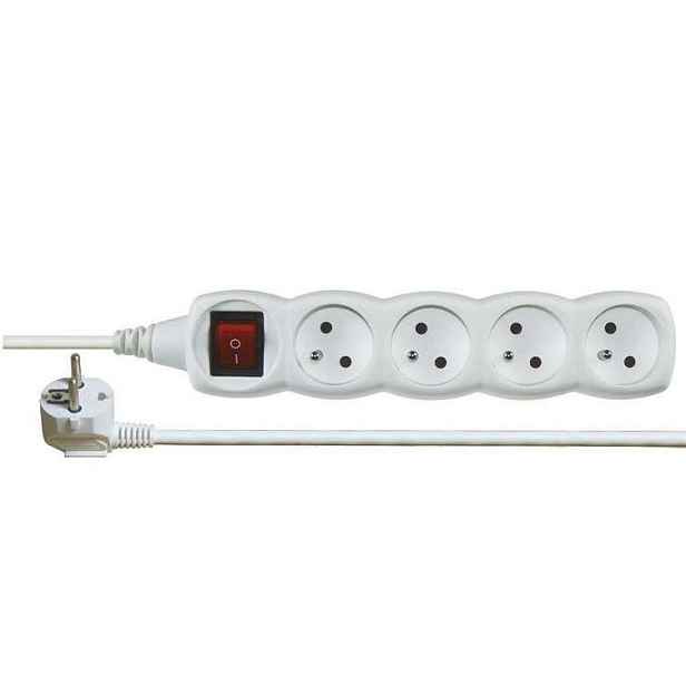 Kabel prodlužovací s vypínačem 4zásuvka Emos 5 m 1 mm2 IP 20