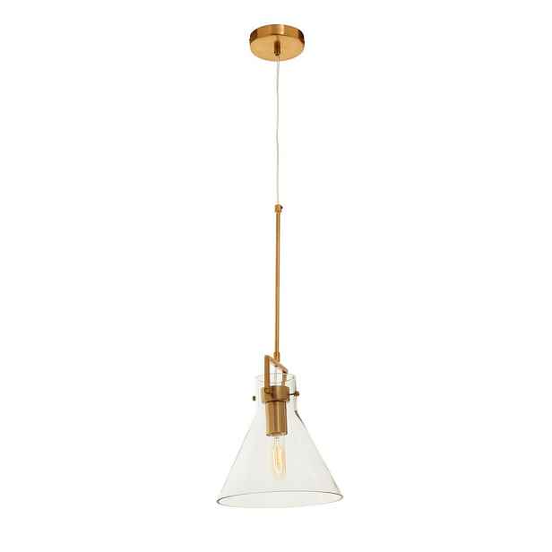 Kovové závěsné svítidlo ve zlaté barvě se skleněným stínidlem ø 25 cm Trieste – Premier Housewares