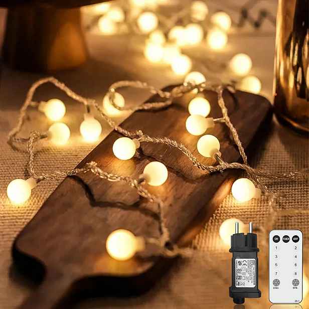 Světelný řetěz, 15 m, 120 Led diod, venkovní/vnitřní, 8 režimů