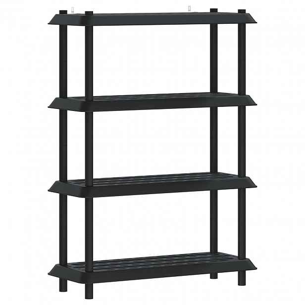 vidaXL Regálová jednotka 4 pater 100 x 40 x 136,5 cm PP Antracitová