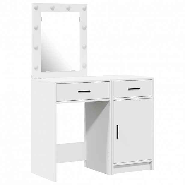 vidaXL Kosmetický stůl 2 ks Bílá 50 x 41 x 135 cm Kompozitní dřevo