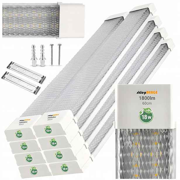 8x Panelová Led lampa Stropní Svítidlo Nástěnný Stropní svítidlo 18W 60cm 4000K