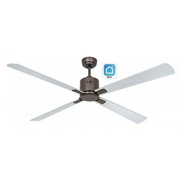 CasaFan 949337W Eco Neo III WiFi, stříbrná a wenge, stropní ventilátor