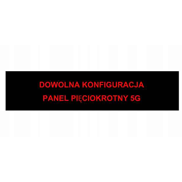 Skleněný Panel Pětinásobný Černý, Libovolná Konfigurace Na Zakázku