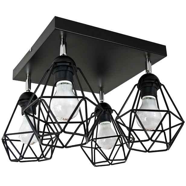 Stropní svítidlo stropní svítidlo lustr Diamond stropní lampa do obývacího pokoje černá loftová