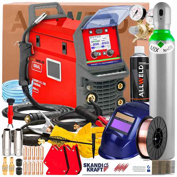 Svařovací Stroj Ideal Expert Mig 210 Synergic Pro 4 230V Tig Mma Bodové Svařování