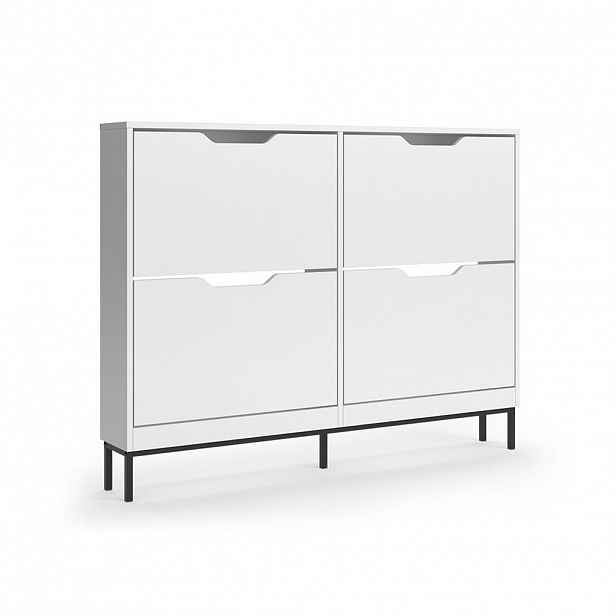 Vicco BOTNÍK NA BOTY Luca, Bílá, 116 x 88.5 cm se 2×2 sklopnými přihrádkami