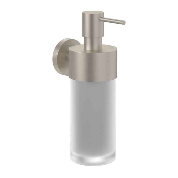 Villeroy & Boch Elements Tender - Dávkovač mýdla s držákem, sklo/matný kartáčovaný nikl TVA15100700064