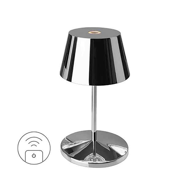 Villeroy & Boch Nabíjecí LED stolní lampička do exteriéru / interiéru Seoul, 20 cm, chrom 97205