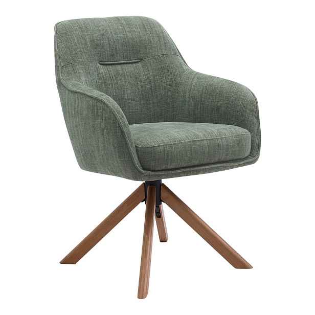 Zelená čalouněná jídelní křesla v sadě 2 ks Avola – Unique Furniture