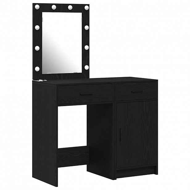vidaXL Kosmetický stůl 2 ks Černá 50 x 41 x 135 cm Kompozitní dřevo