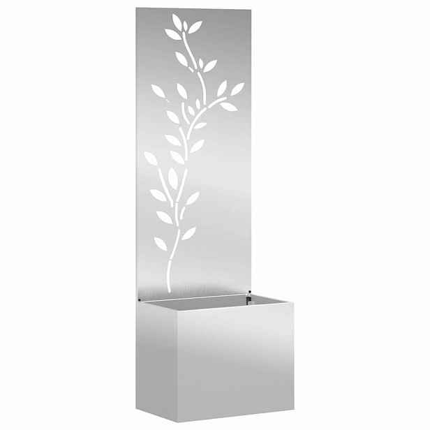 vidaXL Soukromí na zahradě Stříbrná 50 x 32 x 150 cm Pozinkovaná ocel