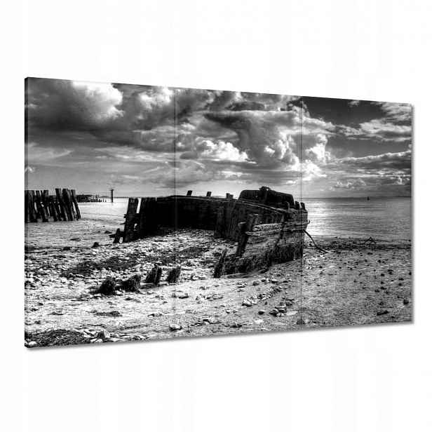 Obrazy 120x80 Černobílá fotografie lodí