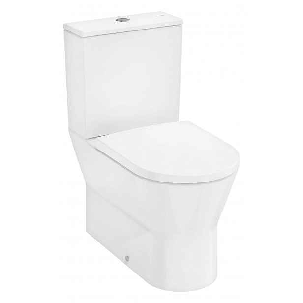 Hansgrohe EluPura Original S - WC kombi se sedátkem SoftClose, vario odpad, AquaChannel Flush, Rimless, bílá 60346450