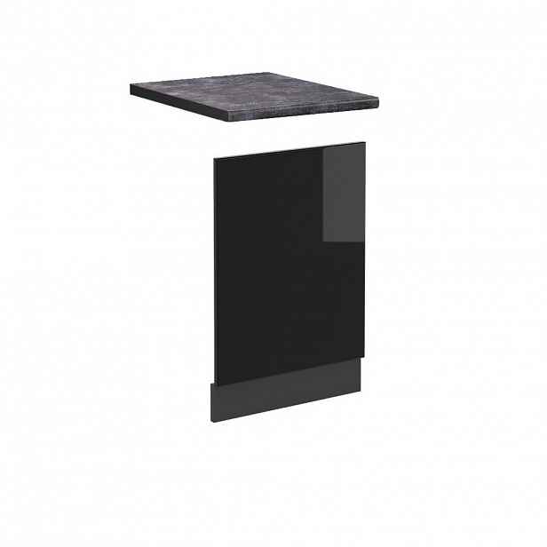 Vicco PŘEDNÍ PANEL R-Line Černý vysoký lesk 45 cm , PD Antracit