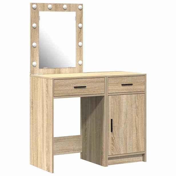 vidaXL Kosmetický stůl 2 ks Hnědá 50 x 41 x 135 cm Kompozitní dřevo