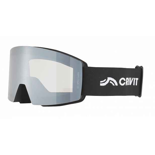 Crivit Dětské lyžařské a snowboardové brýle (do každého počasí / hranaté, černá)