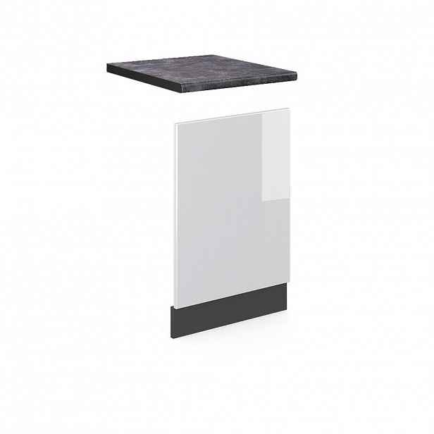 Vicco PŘEDNÍ PANEL R-Line Bílá vysoký lesk 45 cm , PD Antracit