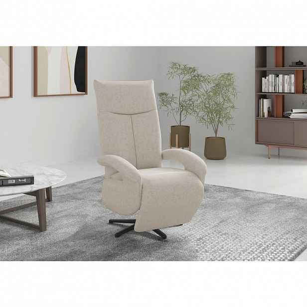 Sit & More RELAXAČNÍ KŘESLO, textil, krémová