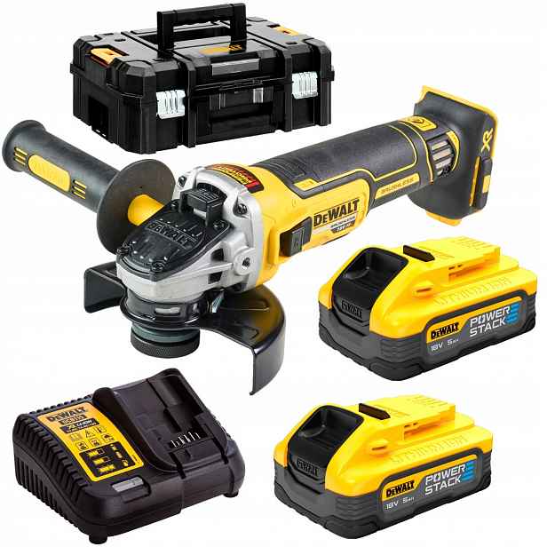 Bruska 125/18V 2x5Ah Ps Tstak Brushless DeWALT DCG405H2T-QW