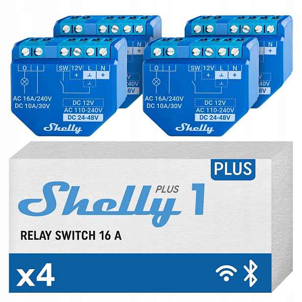 Shelly Plus 1PM Wifi Inteligentní Relé S Měřením Výkonu Bluetooth